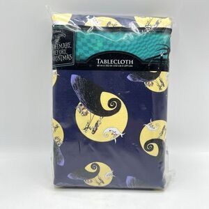 Nightmare Before Christmas Halloween Table Cloth Rectangle Flannel Back 60”x102”